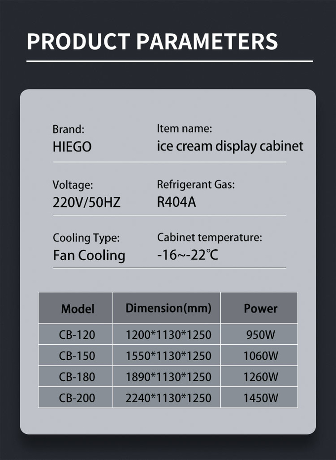 310l 390l กรณีจุ่มเจลาโต้ ตู้ไอติมแท่ง Air Cooling 1