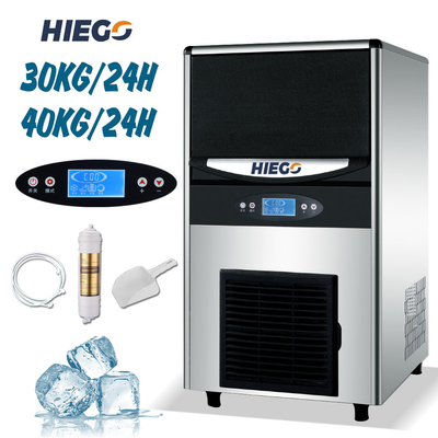 เครื่องทำน้ำแข็งก้อนอัตโนมัติเต็มรูปแบบ 30KG / 24H ราคาโรงงานเครื่องทำน้ำแข็งก้อน