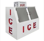 ถังเก็บน้ำแข็งแบบถุง 1699L Ice Merchandiser Freezer พร้อมเอียงด้านหน้า