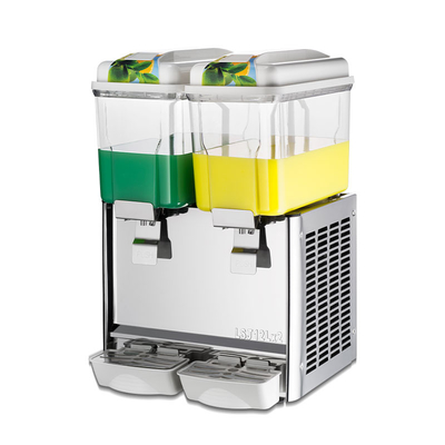 เครื่องจ่ายเครื่องดื่มเครื่องดื่มเย็นคู่ 300W 12l เครื่องจ่ายน้ำผลไม้หลายรายการ