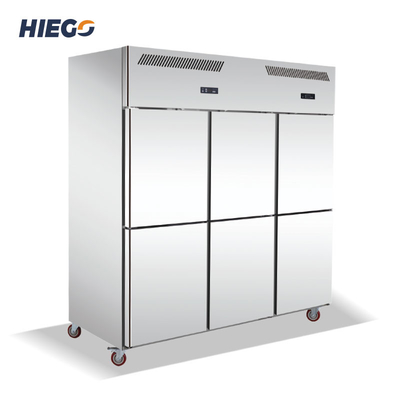 ตู้เย็น 1600L Commercial Upright ตู้แช่สแตนเลส 6 ประตู