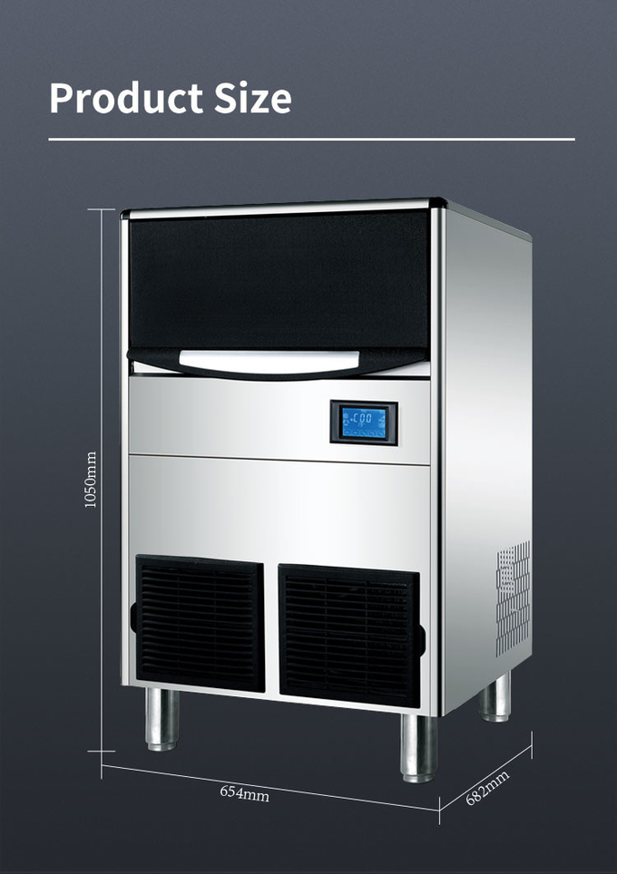 โรงงาน ODM OEM 100kg 24H LCD Commercial Ice Maker Machine สำหรับร้านอาหาร Bar Cafe สำหรับขาย 7