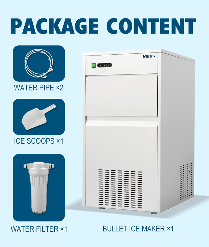 Commercial Nugget Ice Machine แบบพกพา 100 กก. Air Cooling Bullet Ice Maker สำหรับบ้าน 10