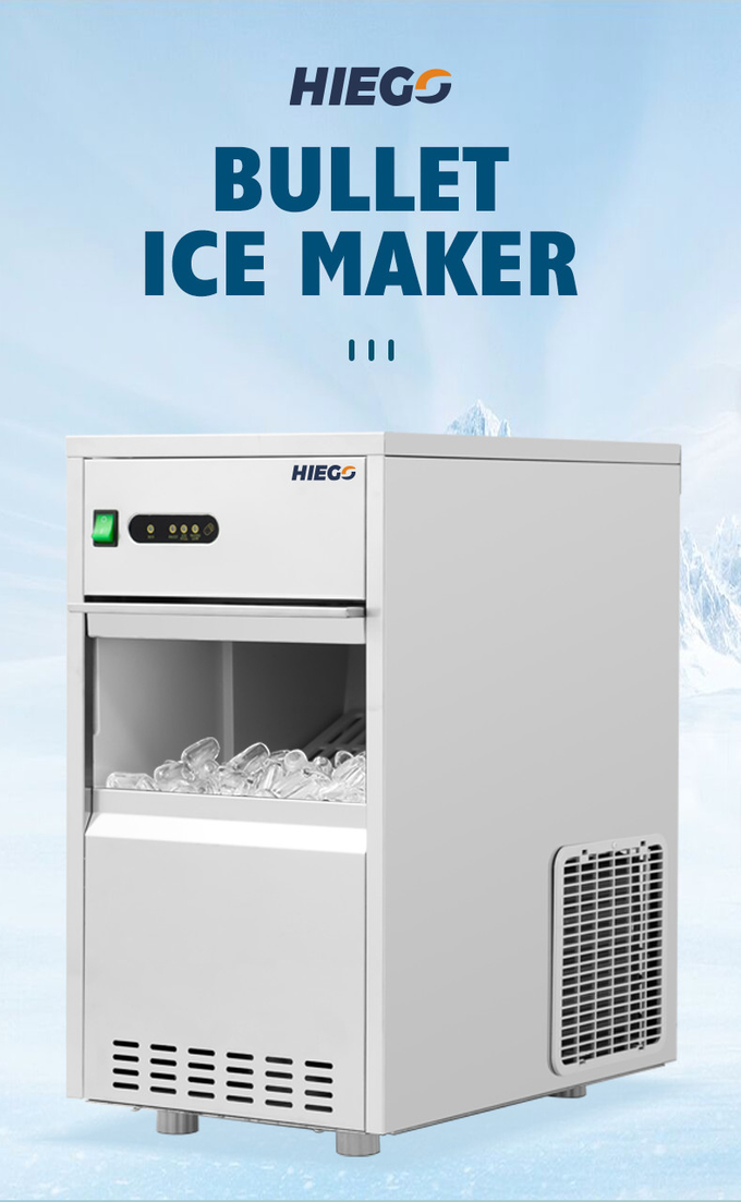 Undercounter 120 Kg/24H Commercial Nugget Ice Machine Bullet Ice Cube Machine 0