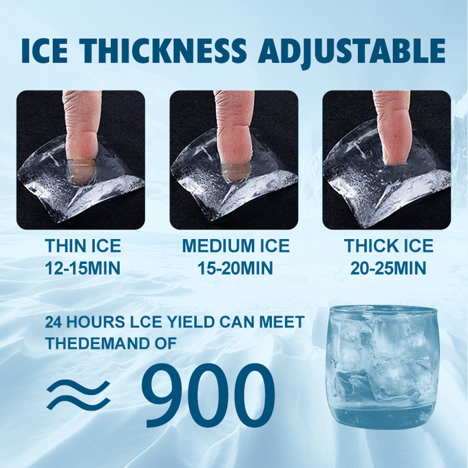 เครื่องทำน้ำแข็งวงเดือน 45 กก. เครื่องทำน้ำแข็งใส 100 กก. อากาศเย็น 8