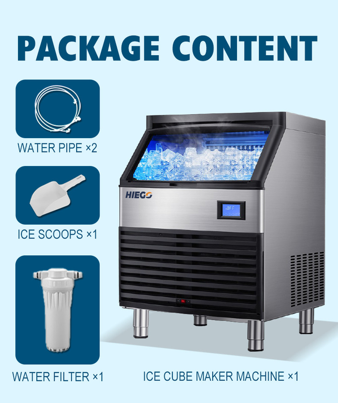 เครื่องทำน้ำแข็งอัตโนมัติ ABS สแตนเลสเครื่องทำน้ำแข็งบล็อกสำหรับร้านขายเครื่องดื่ม 10