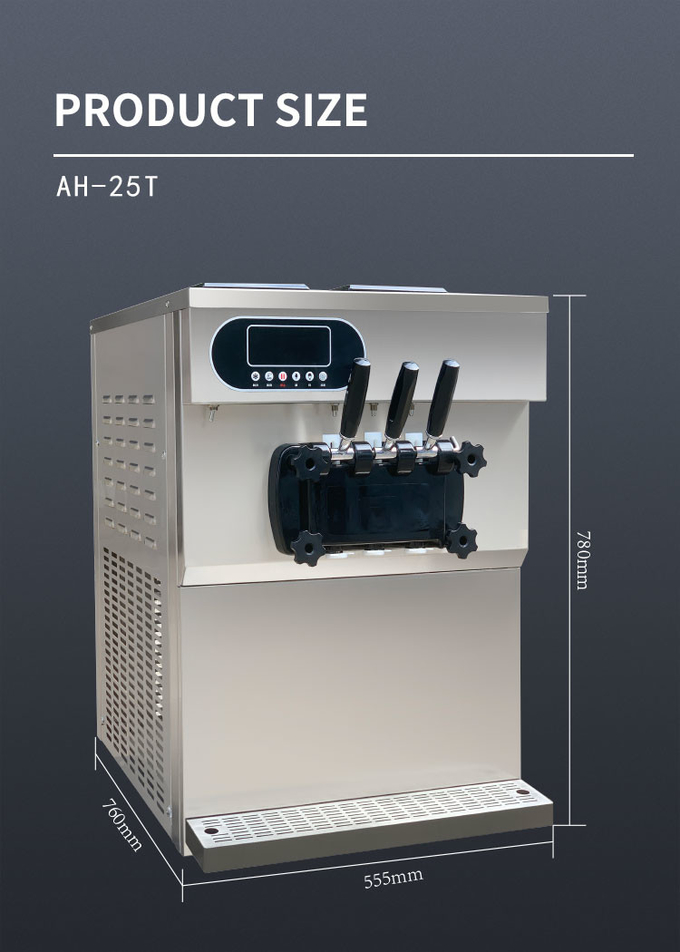 เครื่องทำไอศกรีมเชิงพาณิชย์ 58 ลิตร/ชั่วโมง A Glace Air Cooling เครื่องทำเจลาโต้อิตาลี 9
