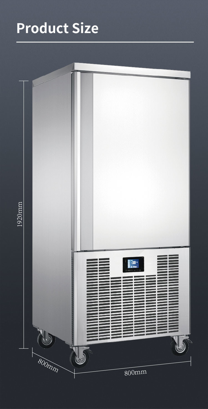 10 Tray Blast Freezer Chiller Air Cooling Small สำหรับเครื่องทำความเย็น Fast Freezing 11