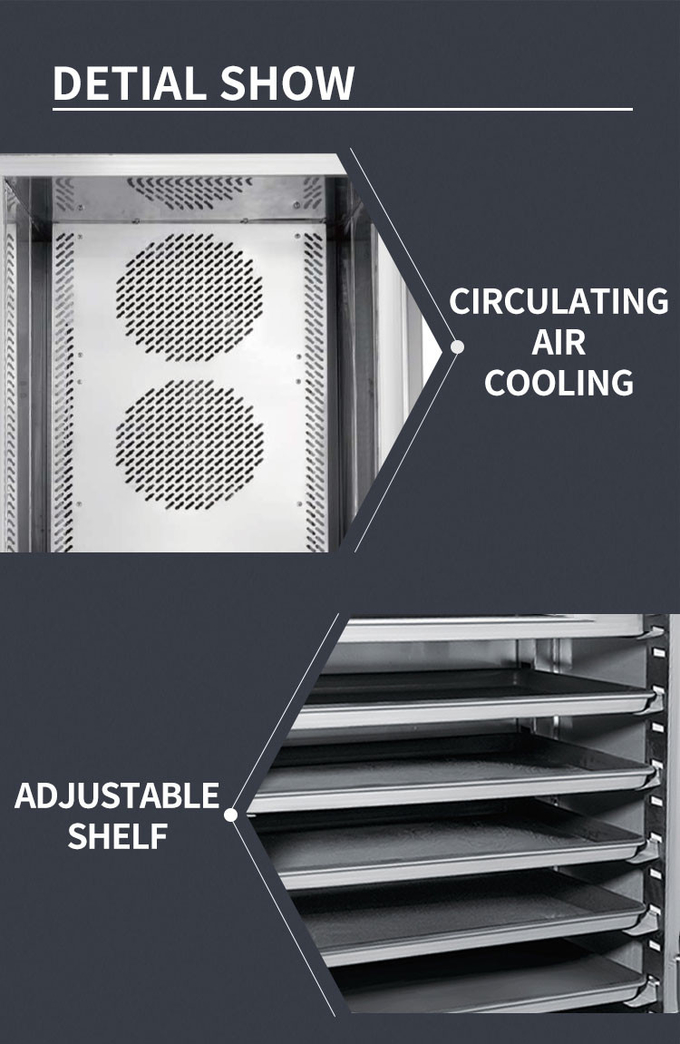 10 Tray Blast Freezer Chiller Air Cooling Small สำหรับเครื่องทำความเย็น Fast Freezing 13
