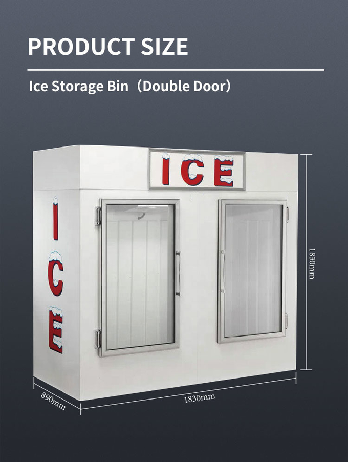 ระบบผนังเย็น ผู้ค้าน้ำแข็งกลางแจ้ง ถังเก็บน้ำแข็ง R404a 2