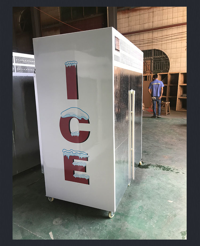 ตู้แช่น้ำแข็งโชว์ไอติม PVC กลางแจ้งสแตนเลส R404a 6