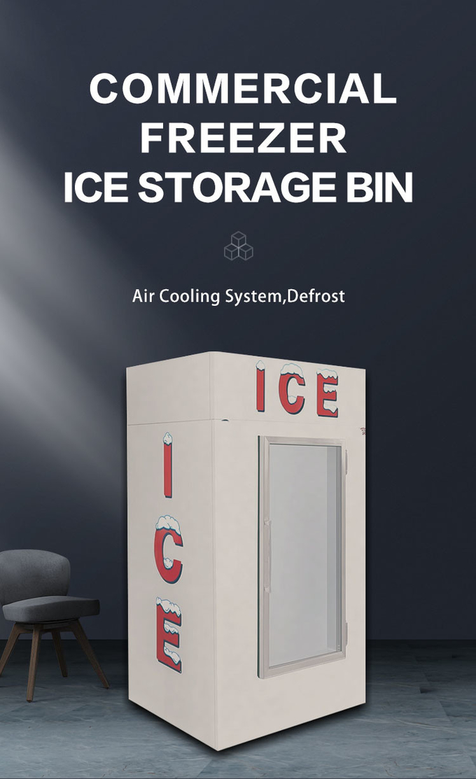 ตู้โชว์ไอศครีมประตูกระจกระบายความร้อนด้วยอากาศ Stainless Steel 850l Ice Cream Display Case 0
