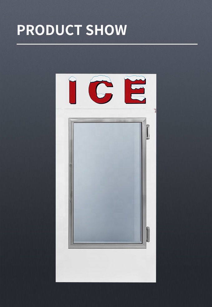 ตู้โชว์ไอศครีมประตูกระจกระบายความร้อนด้วยอากาศ Stainless Steel 850l Ice Cream Display Case 3