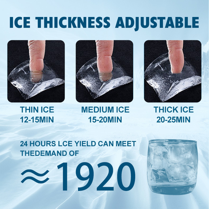 เครื่องทำน้ำแข็งวงเดือน 200 กก. บาร์เครื่องดื่มเครื่องทำน้ำแข็งกาแฟอากาศเย็น 3