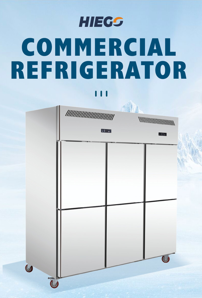 ตู้เย็นตั้งตรงเชิงพาณิชย์ 500L สำหรับอุปกรณ์ครัวร้านอาหารโรงแรม 0
